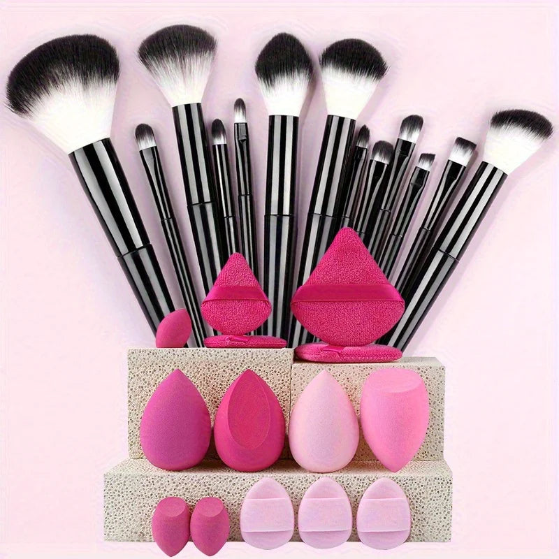 Makeup Brushes 8-29Pcs Makeup Kit Professional Women Cosmetic Soft Powder Brush Eyeshadow Foundation Full Set Travel Beauty Tool Quake 27pcs BW