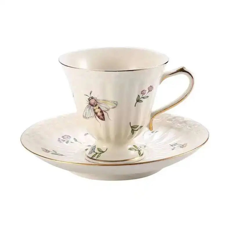 British European French Ceramic Coffee Cup And Dish Afternoon Teapot Dessert Teapot Coffee Mug Teacup Pot Kitchen Drinkware Quake