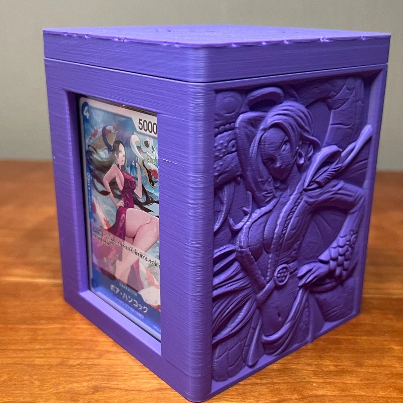 New 3D Printed Eco-friendly Resin One Piece Boa Hancock Deck Box Embossed Rise Up Desktop Ornament Card Storage Anime Gift Toy Quake