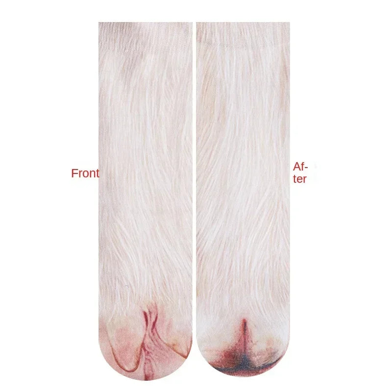 3D animal shaped socks with cute patterns and digital printing simulation fun home personalized socks Quake Pig 40cm