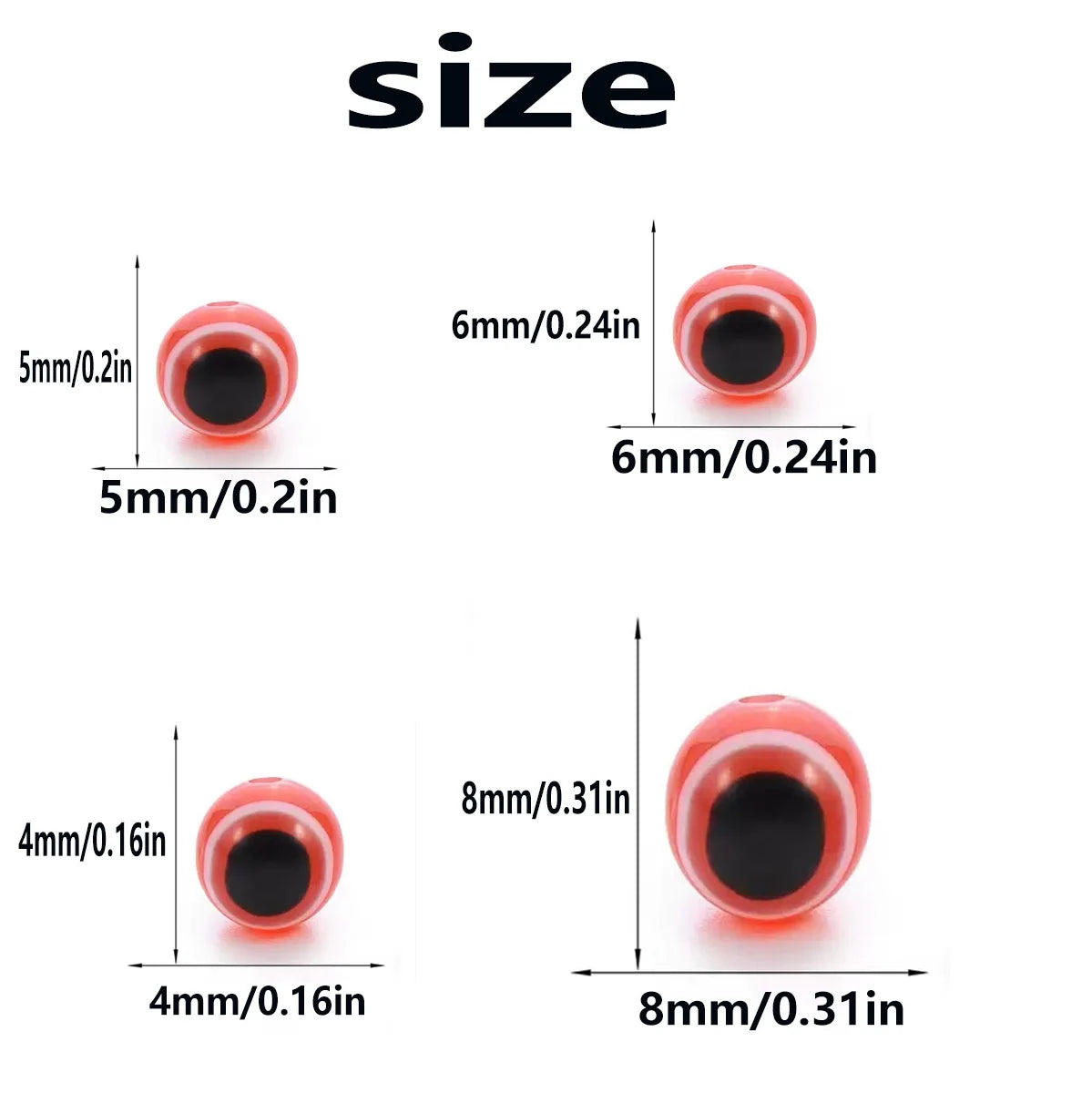 100 Pieces/Box, Lure 5-8mm Fish Eye Stopper Beads, Texas Fishing Gear, Stopper Beans, Fishing Lure Eye Balls Quake
