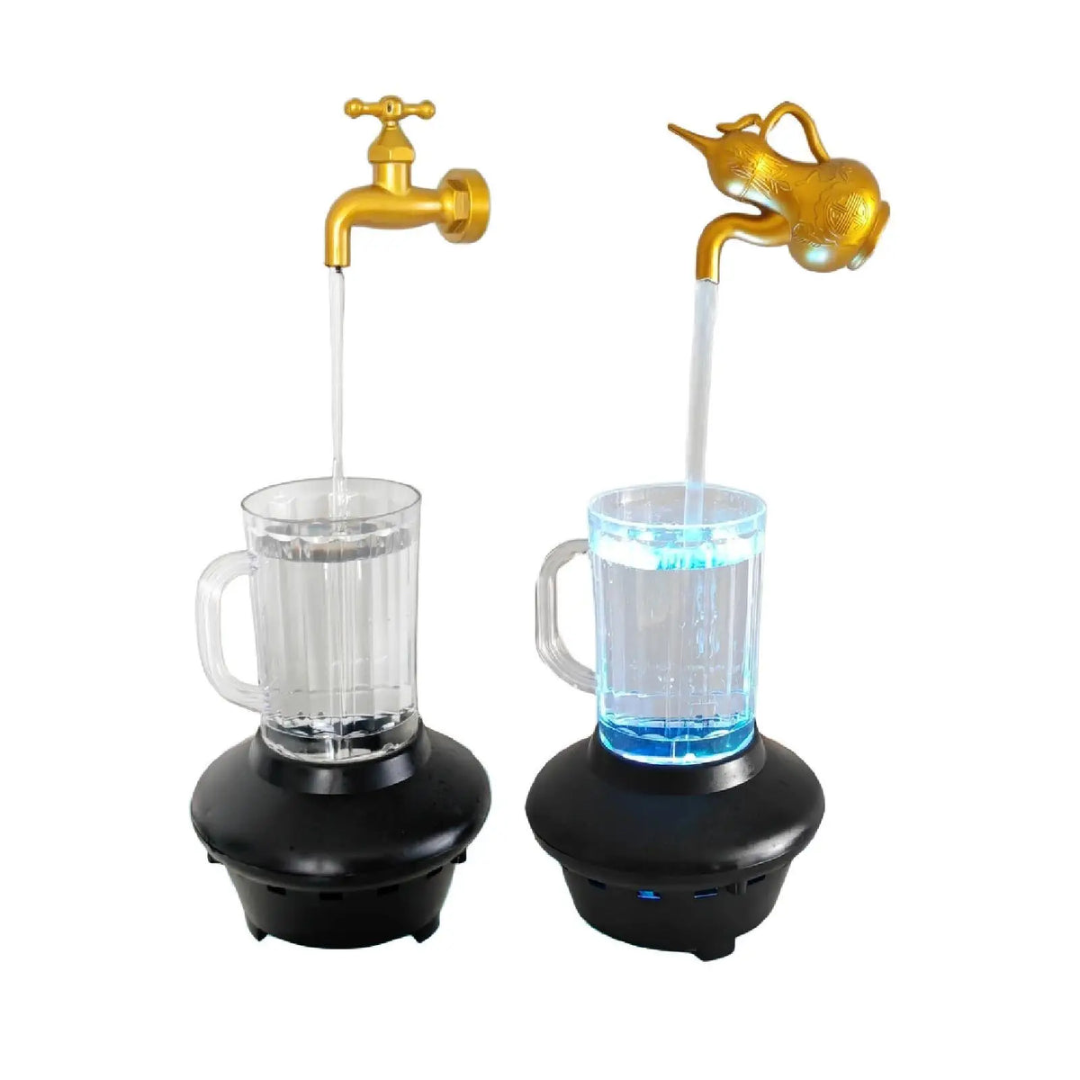 Tabletop Waterflow Decoration Waterfall Ornament Art Crafts with Colorful Light Quake