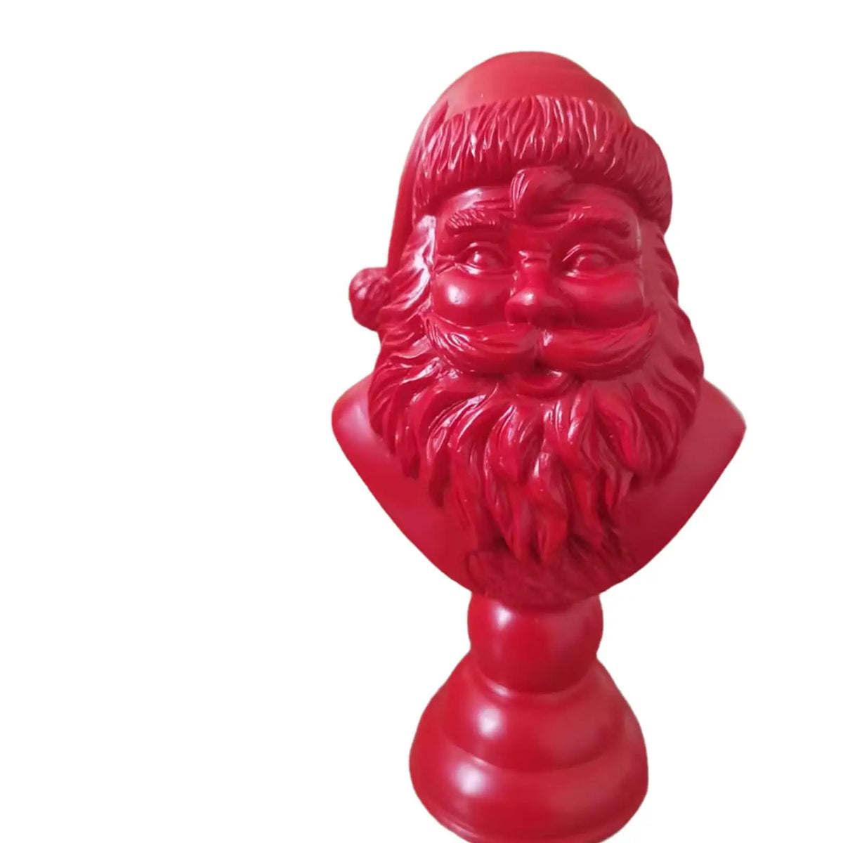 Santa Figure Half Body Statue Sculpture Gift Red 6x15cm Table Centerpieces Artwork for Dorm Office Party Festival Bedroom Quake