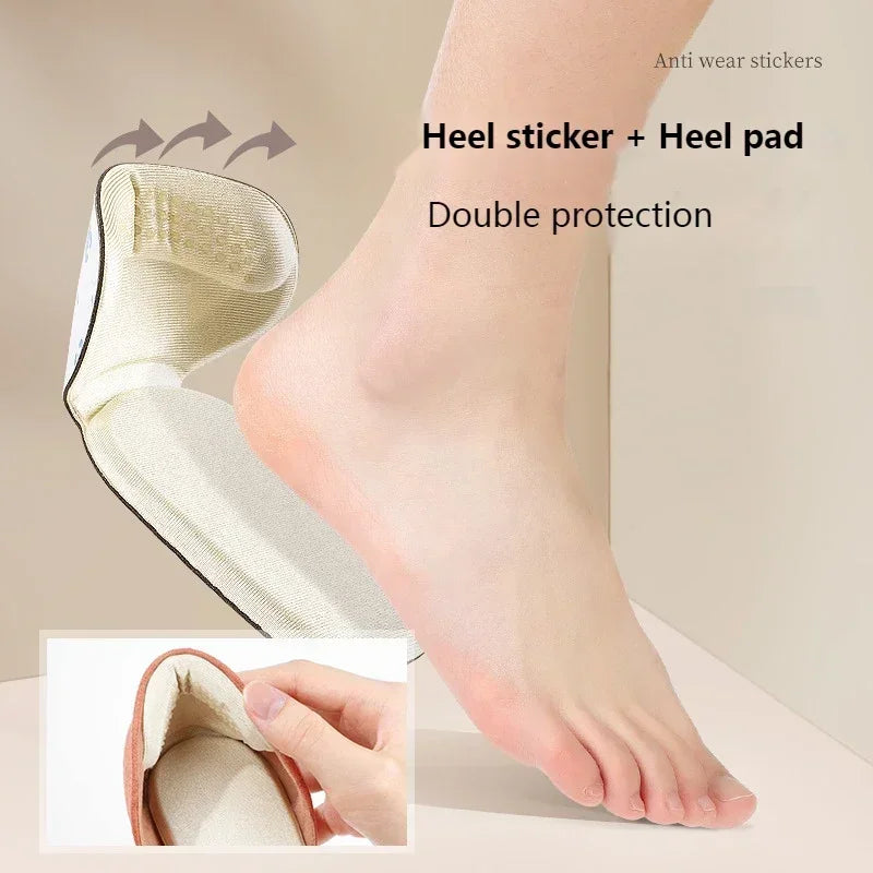 Heel Stickers Shoe Cushion Heel Protector for Shoes T Shape Sponge High Heels Inserts Heel Pads Shoe Adjuster Women Half Insoles Quake