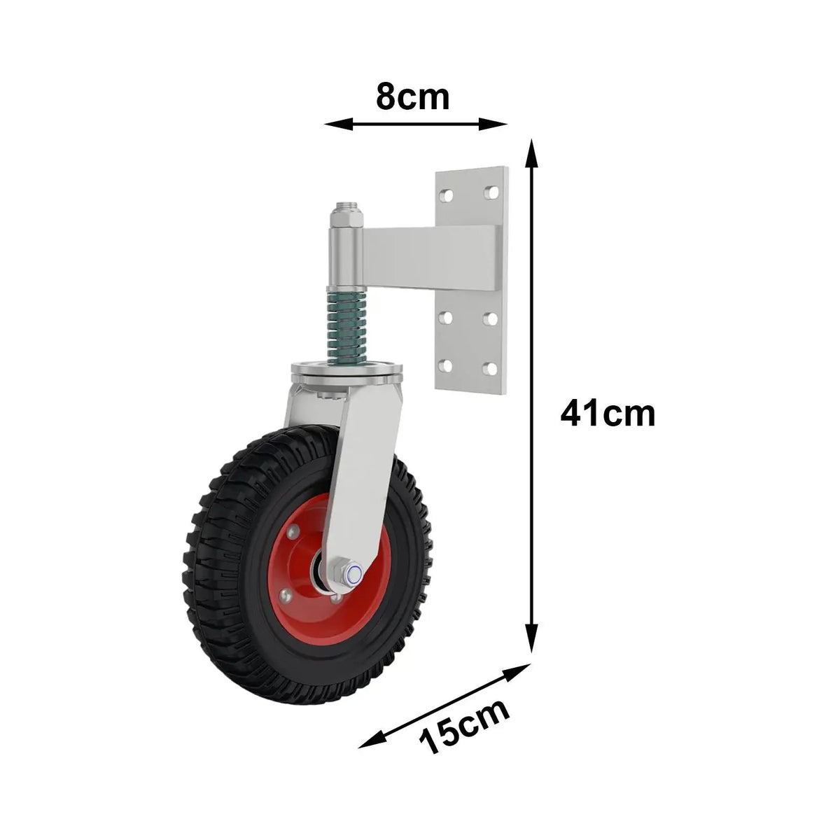 Spring Loaded Gate Caster, Gate Wheel, 600lbs Capacity Gate Support Wheel, Quake