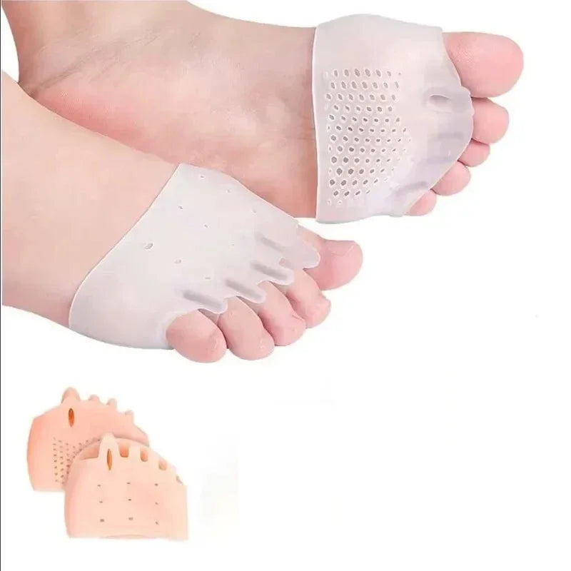 2pcs Finger Toe Valgus Corrector Gel Pads Silicone ForefootGel Insoles Pads Toe Separator Cushion Pad Pain Relief Insoles Quake