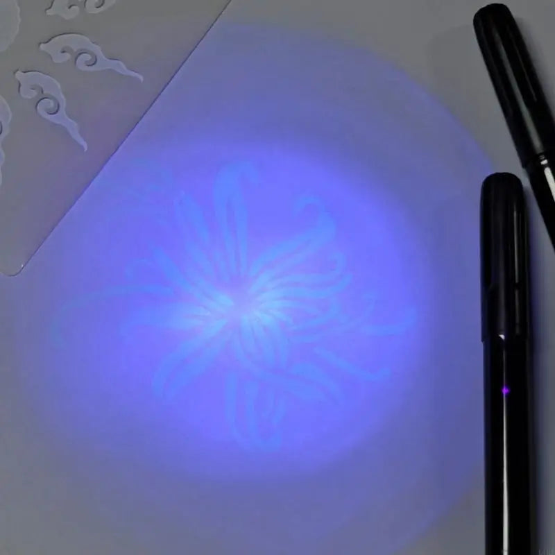 2Pcs Invisible Inks Pen with LED Keychain Flashlight for Secret Note K1KF Quake China Mainland