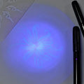 2Pcs Invisible Inks Pen with LED Keychain Flashlight for Secret Note K1KF Quake China Mainland