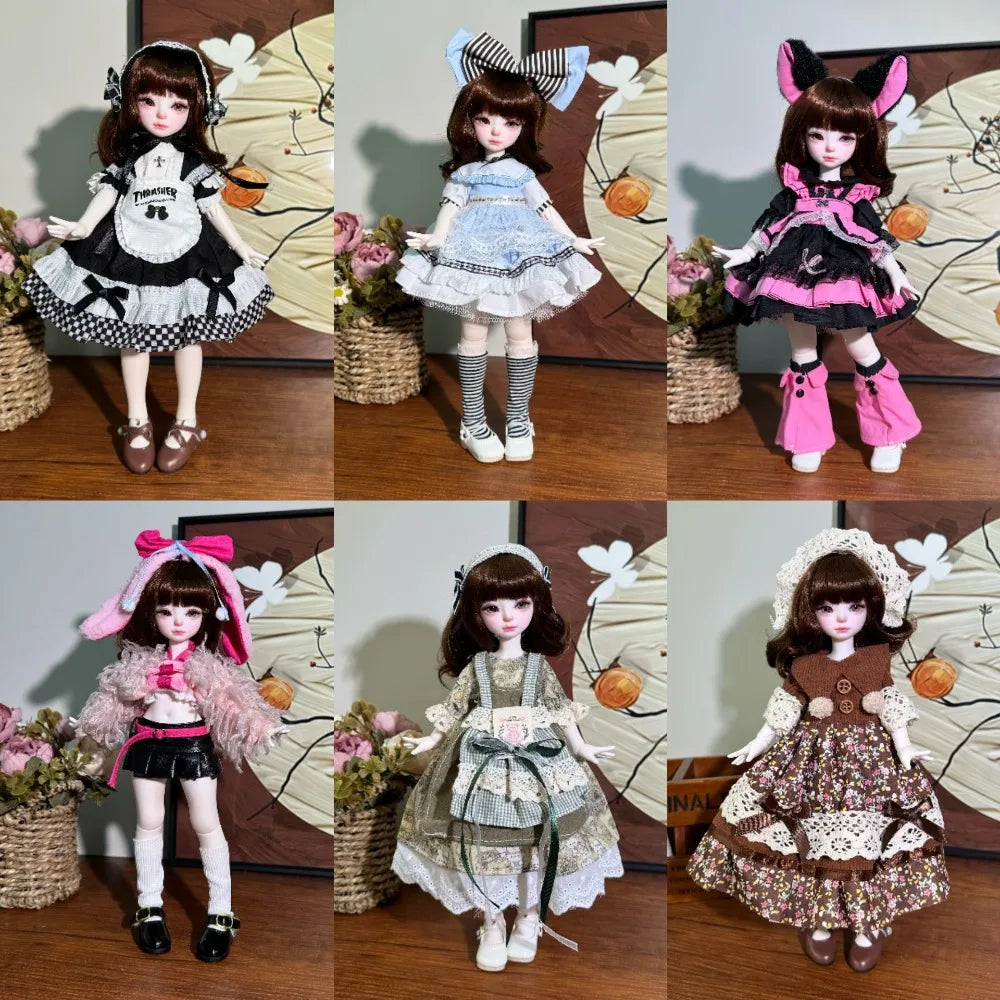 Multiple Styles 1/6 30cm Doll 1/6 BJD Skirt Handmade Replace Doll'S Lolita Dress DIY Kids Gift Doll Dress Up Cotton Doll Quake