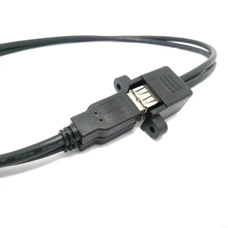 Double Female USB Extension Cable with Ears Screw Lock Panel Mount USB Cable for Cleaner Cable Routing, Desktop K1KF Quake