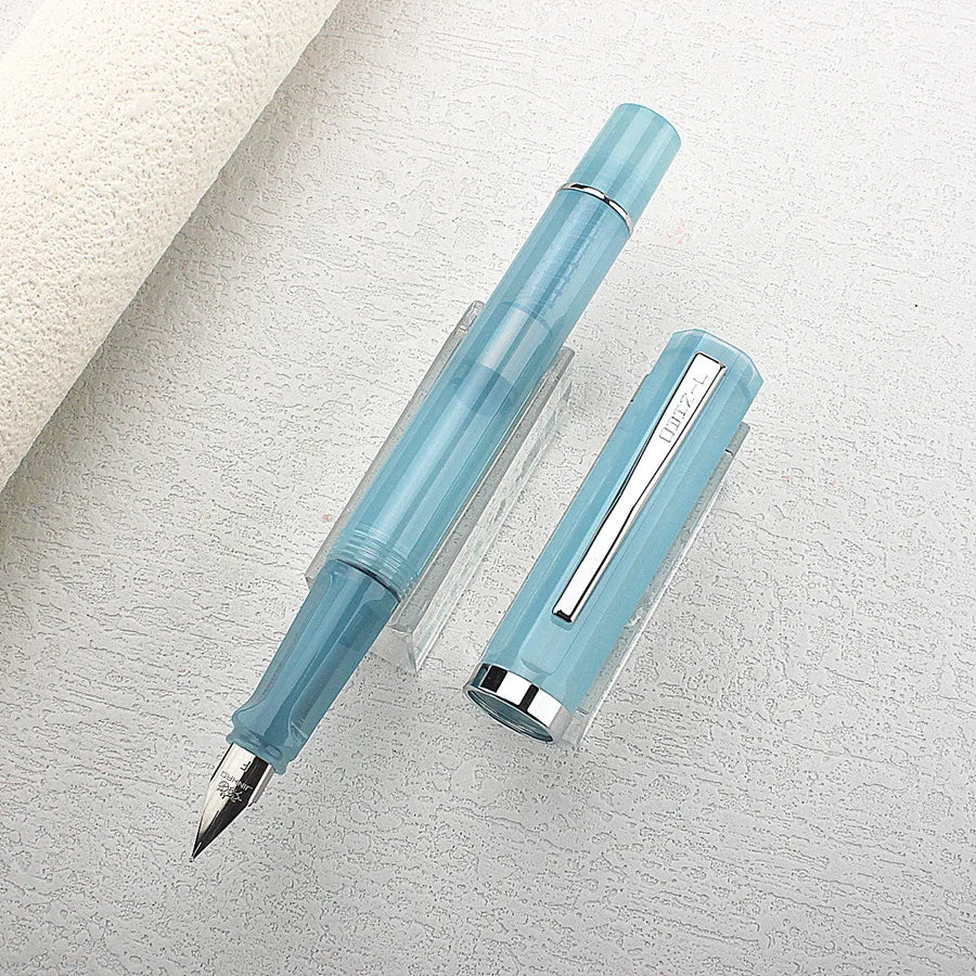 Jinhao 58D Acrylic Fountain Pen Rotating Suction Ink Pen Office School Stationery Quake 58D F0.5MM 2