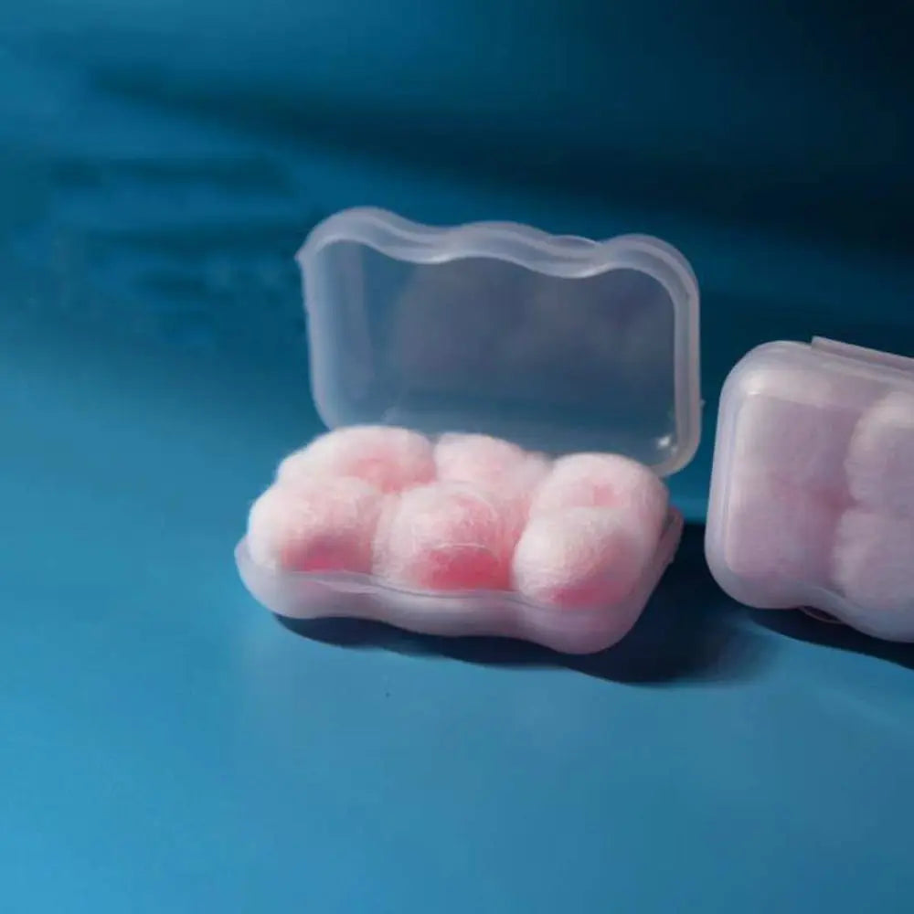 2/4/6/12/20PCS Soft Wax Cotton Earplugs Kneadable Pink Ear Plugs Sleeping Snoring Sound Insulation Noise Reduction Ear Plug Quake 6pcs