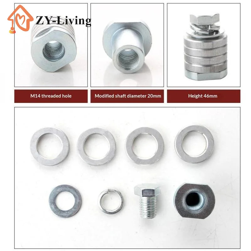 1Pcs M10 M14 Angle Grinder Accessories Grooving Machine Metal Angle Grinder Polisher Adapter Quake