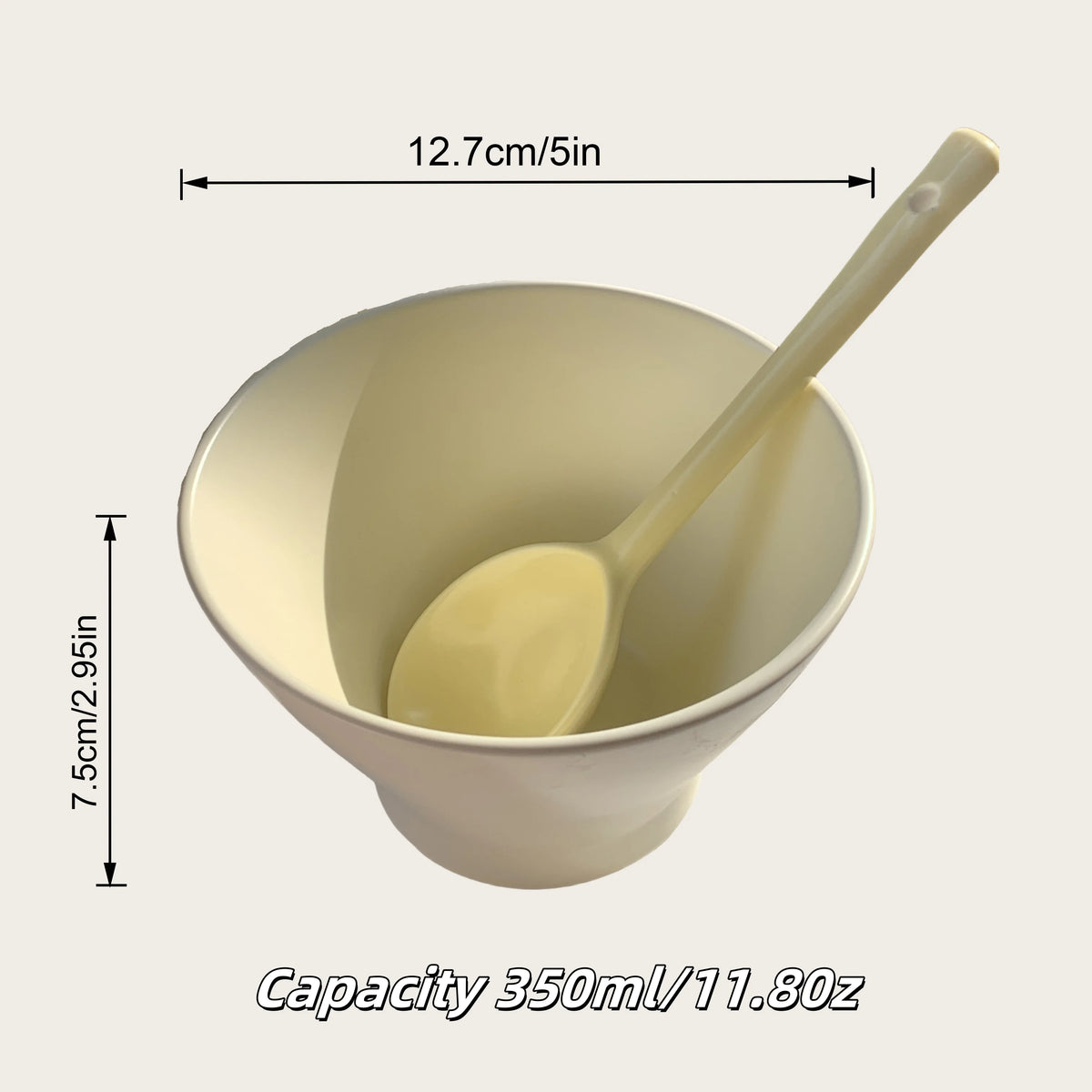1 Set Ceramic Solid Color Hat Bowl with Spoon Multipurpose Tableware for Hot Pot Picnic Camping Dishwasher Microwave Oven Safe Quake
