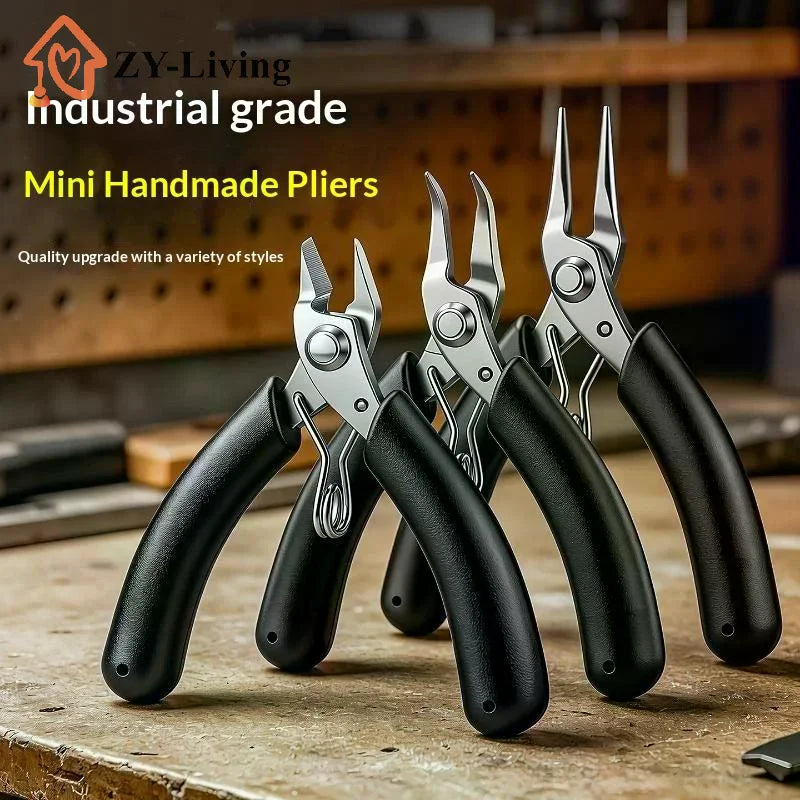1Pcs Mini Needle Nose Curved Nose Pliers Stainless Steel Hand Pliers For DIY Bracelet Jewelry Making Tool Quake