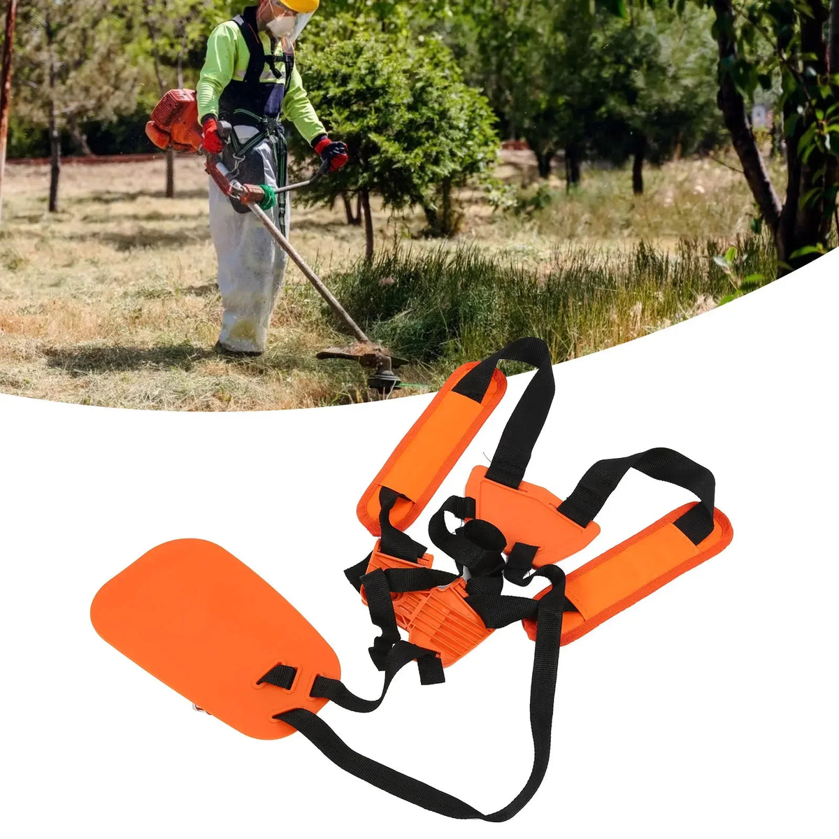 Brush Cutter Strap Trimmer Shoulder Strap Lawn Mower Harness Strap Double Shoulder Nylon Belt for Brush Cutter Strimmer Harness Quake
