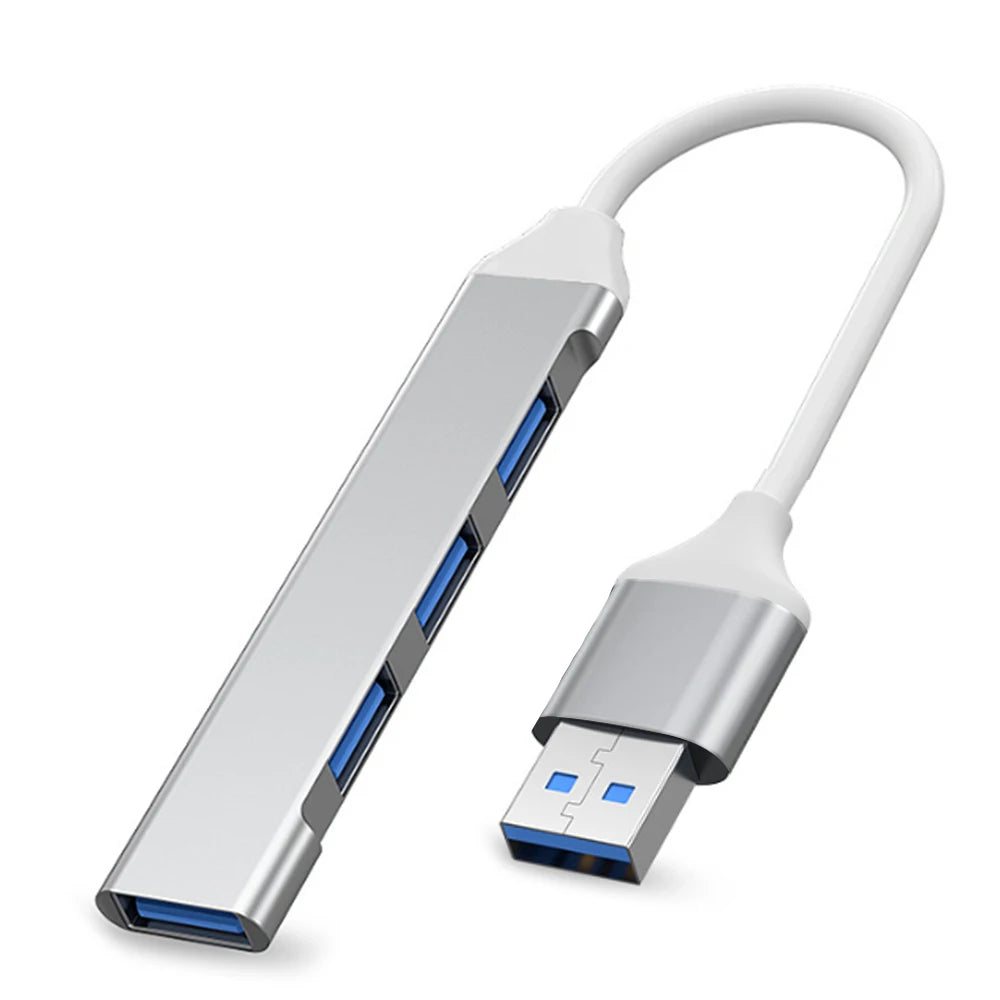 USB C HUB 3.0 Type C 3.1 4 Port Multi Splitter Adapter OTG For Xiaomi Lenovo Macbook Pro 13 15 Air Pro PC Computer Accessories Quake USB-silver