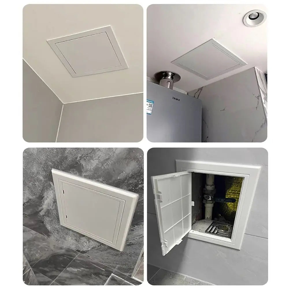 Universal White Access Panel Door Plastic Removable Inspection Hole Opening Flap Cover Plate Doors Wall Ceiling Quake