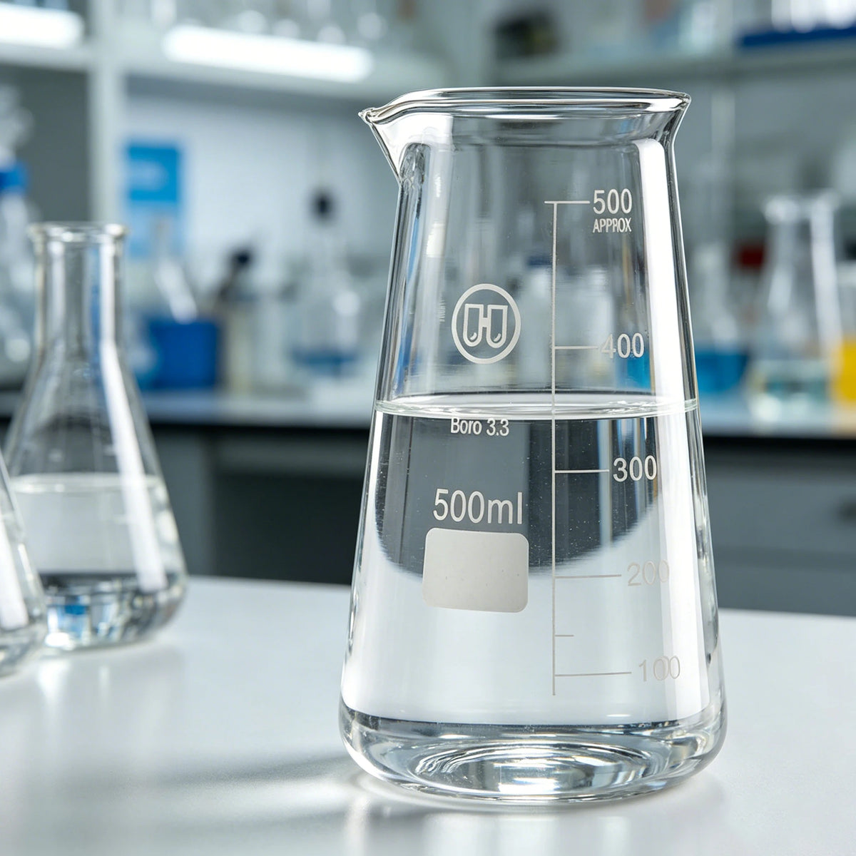 YWDL 250ml/500ml High Borosilicate Glass Beaker Graduated Measuring Cup Conical Coffee Server Pitcher for Lab Kitchen Baking Quake