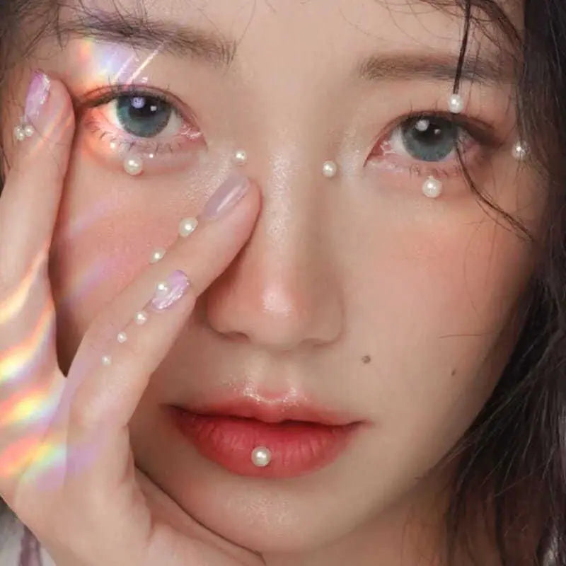 Disposable Rhinestones Pearl Tattoo Stickers DIY Face Eyes Tear Jewelry Diamond Makeup Party Glitter Temporary Tattoo Stickers Quake