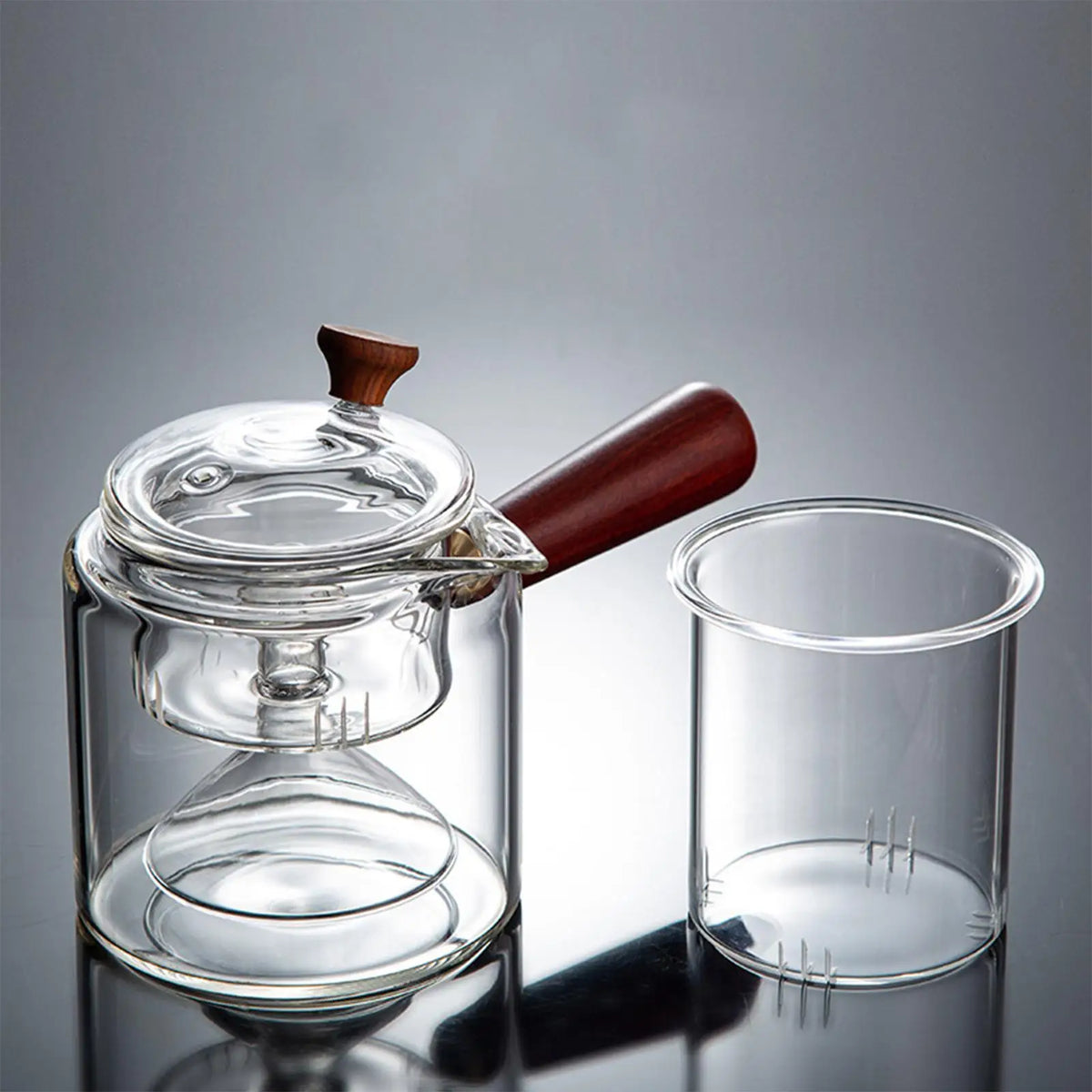 Glass Teapot for Steaming and Cooking Stovetop Water Pot Tea Kettle for Office Quake
