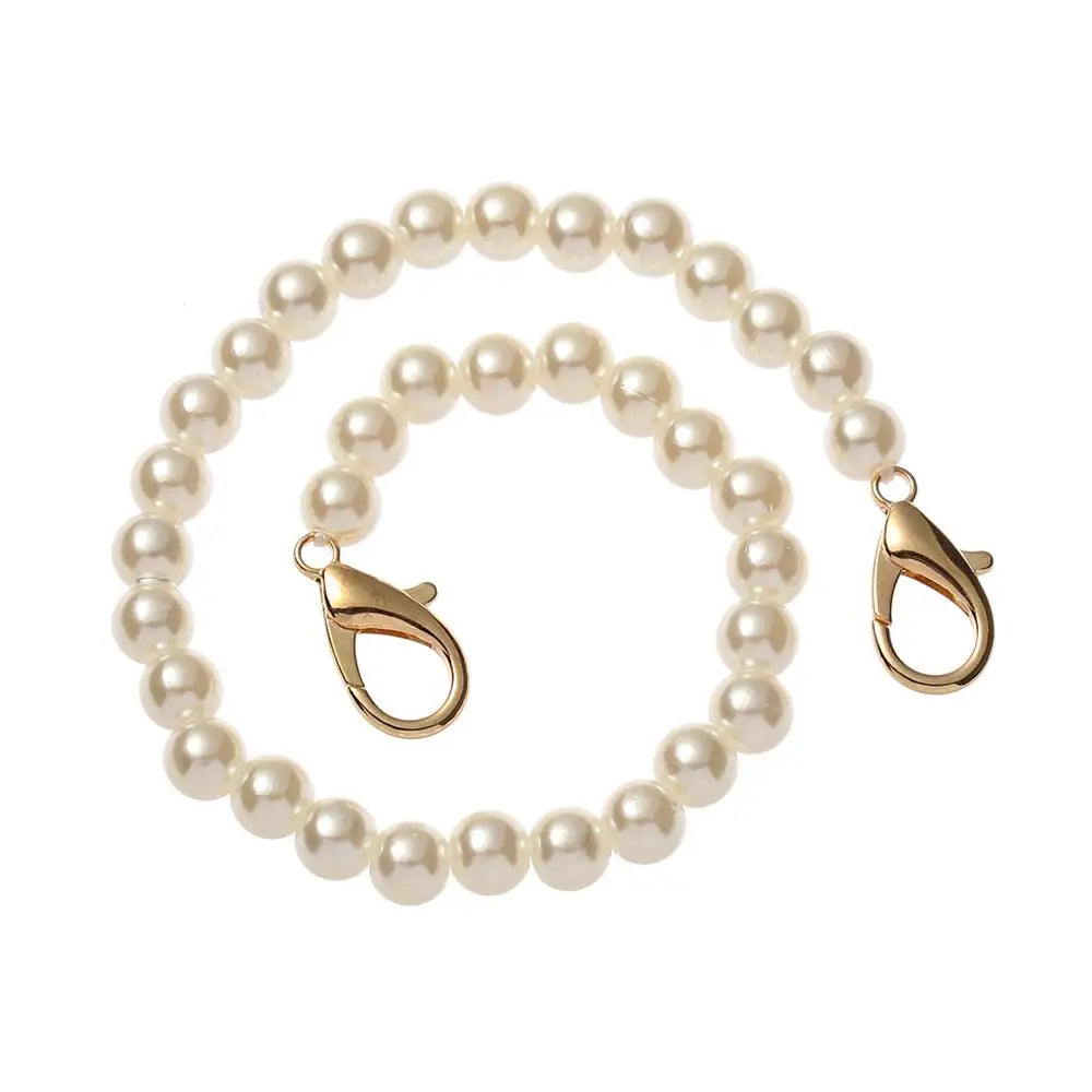 High Quality Pearl Belt Accessories Pearl Strap DIY purse Replacement Long Beaded Chain Bags Handbag Handles Quake 30cm
