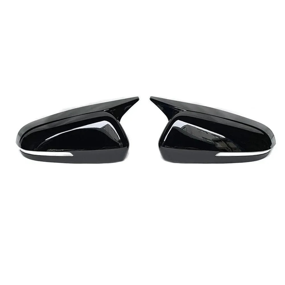 For Hyundai IX25 2021-2024 Car Sticker Rearview Side Mirror Cover Wing Cap Exterior Door Rear View Case Trim Carbon Fiber Look Quake Gloss Black