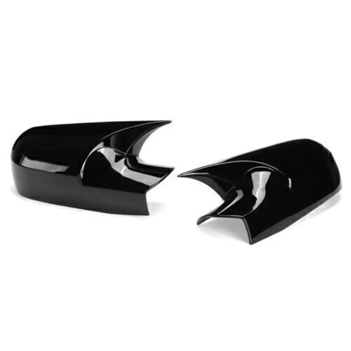 For Renault Megane 2 MK2 2002-2009 Car Rearview Side Mirror Cover Wing Cap Sticker Exterior Door Case Trim Carbon Fiber Black Quake