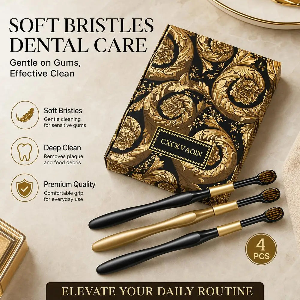 3 Sided Toothbrush Gift Box,C-Shape Tongue Scraping Soft Bristle Toothbrush Gentle Clean Tooth Brush For Adults 360° Oral Care Quake