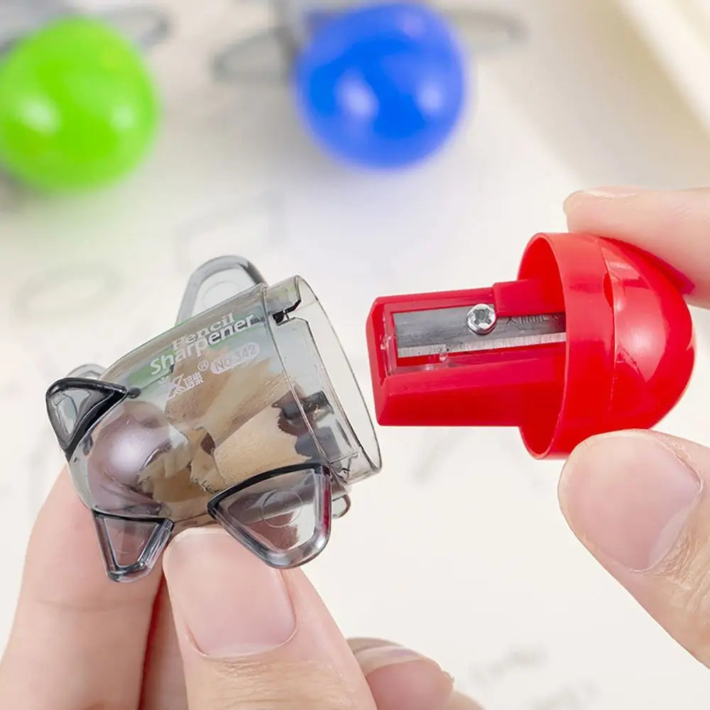 Cartoon Airplane Pencil Sharpener Pencil Cutter Tool Student Stationery School Office Supplies Color Random Quake