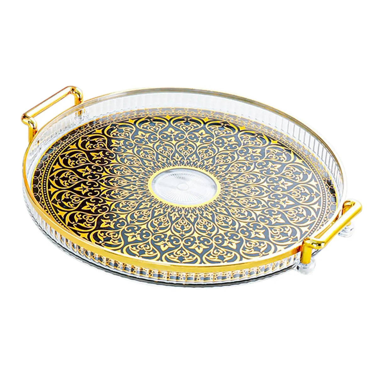 Round Organizer Tray Living Room Decorative Food Storage Tray Biscuit Cookies Pastry Tray Versatile Display Tray Home Decoration Quake