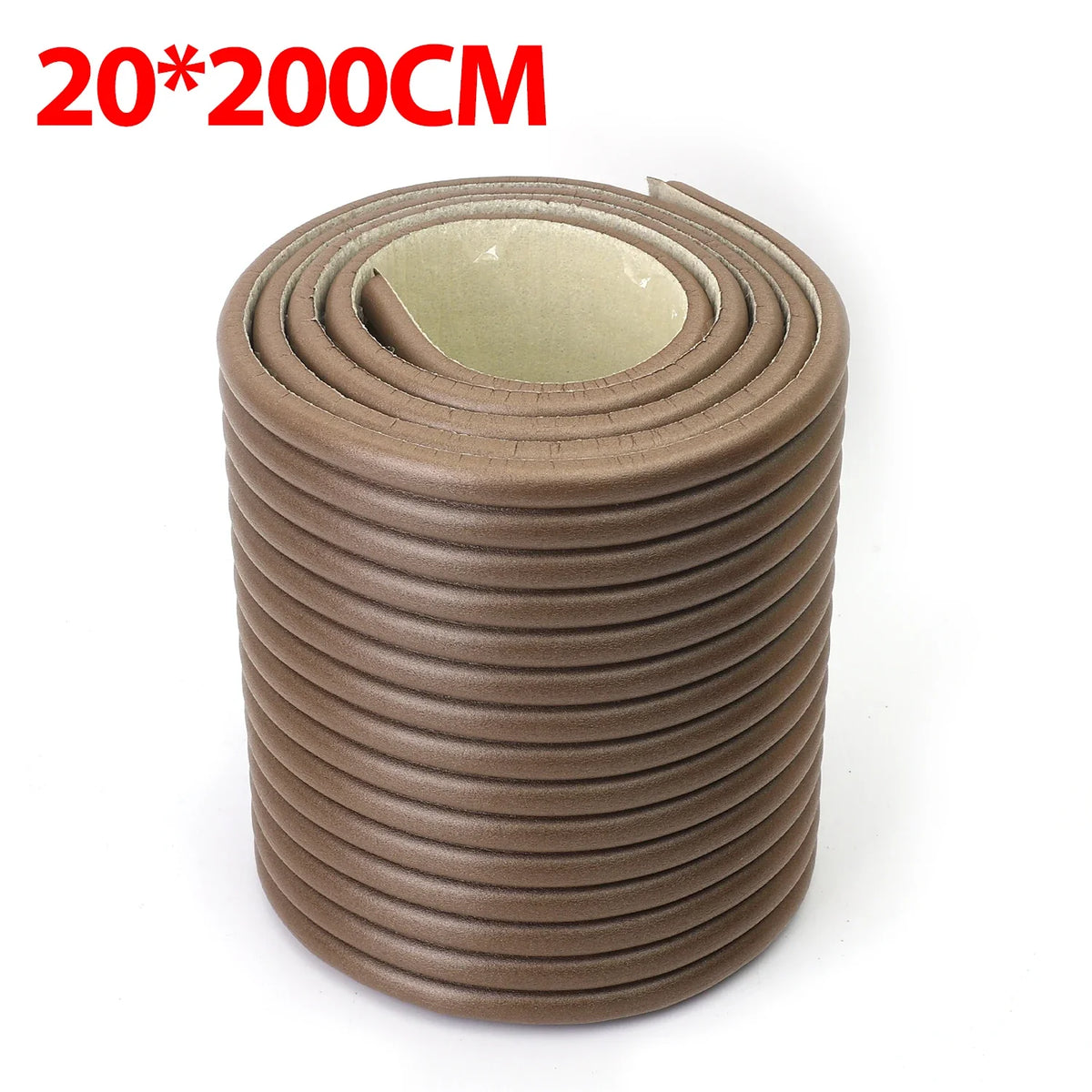 Upgraded W Shaped Anti Collision Strip XPE Foam 3D Wall Decal Protector Baby Safety Soft Padding for Furniture Doors Home Decor Quake Brown 5Rolls (10M)