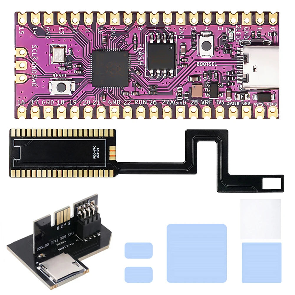 For Raspberry Pi Pico Picoboot FPC Flex Cable with SD2SP2 Adapter GC2SD Card Reader Replace Flex Ribbon Cable for Gamecube NGC Quake FPC SD2SP2 PRO