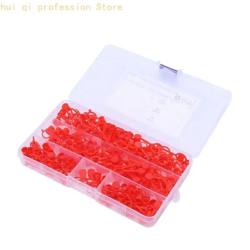 Red Grease Zerk Fitting Dust Cap Set for Routine Maintenance Tasks H8WE Quake