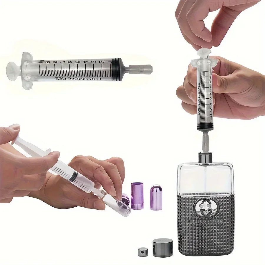 vvocci 20pcs cosmetic pump syringe tool plasticdistribution of refillable perfume syringe for quantitative 0.34oz bottles Quake