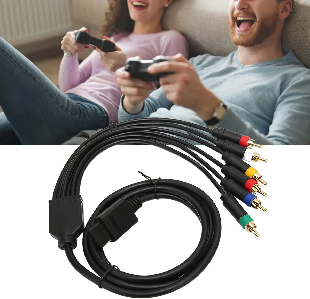 Flexibility RGB RGBS Composite Cable Cord with 4 BNC Heads for NGC N64 SFC SNES Quake