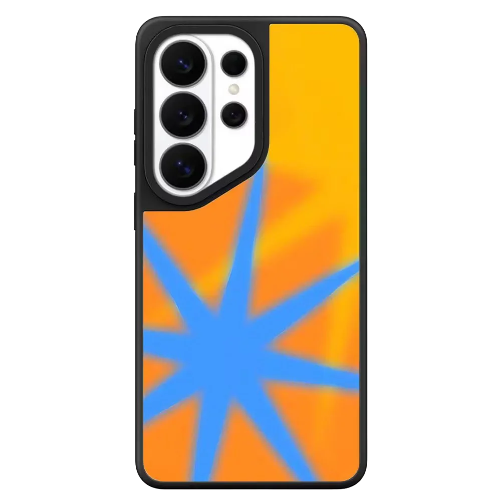Star Love Shape Spark Mirror Surface Magnetic Phone Cover for Samsung Galaxy S23 S24 S25 S26 Ultra S26+ Plus Case Quake