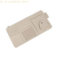 Automotive Interior Organizers Sun Visors Storage Bag Tear Proof PU Leather H8WE Quake for Beige China Mainland