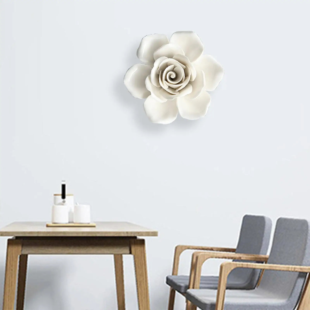 3D Ceramic Flower Wall Decor Wall Decoration Decoration Artificial Flower for Quake