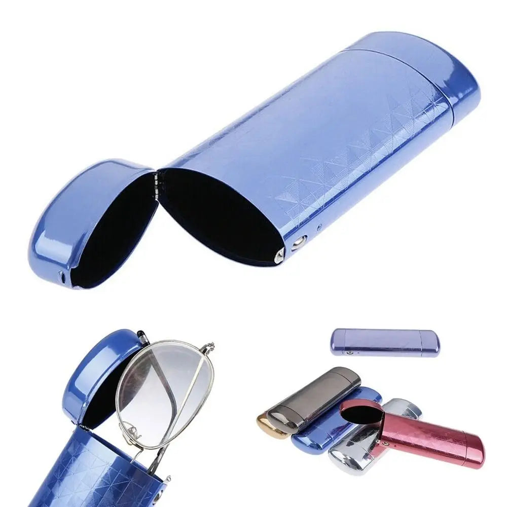 Vintage Hard Metal Glasses Box Capsule Flip Metal Eyeglasses Case Superior Aluminum Portable Eyeglasses Accessories Quake