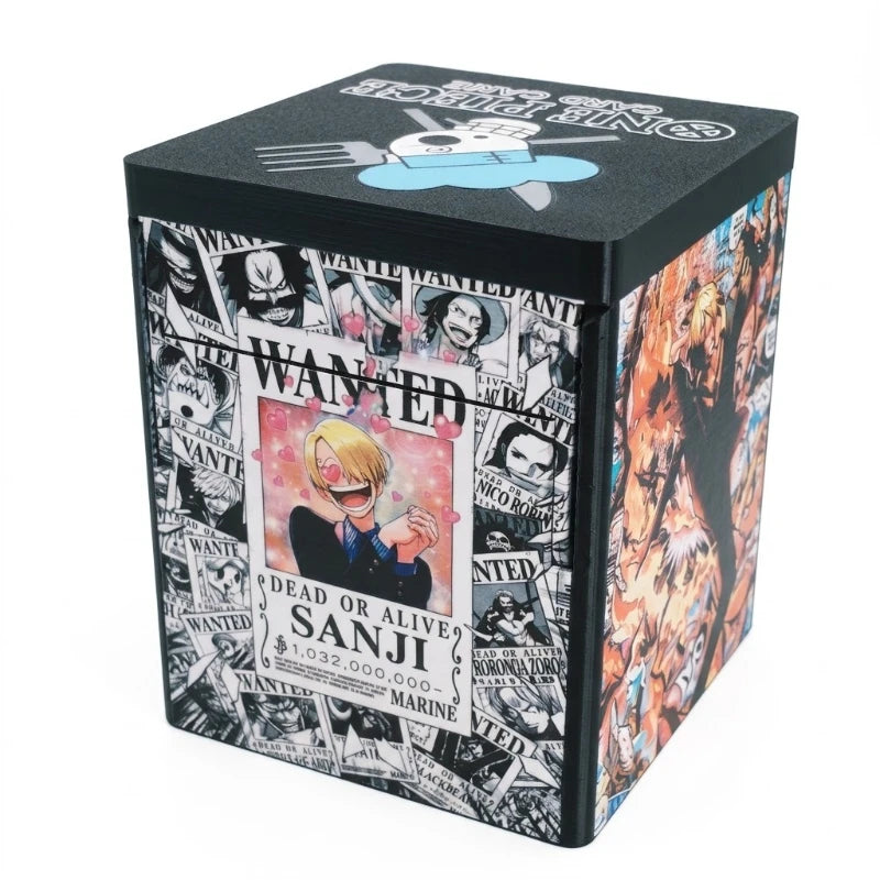 Hot New One Piece Sanji 3D Printed Card Storage Box Large Capacity Deck Holder Desktop Decor Organizer Anime Gift for Fans Quake