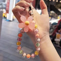 1pc Macaron Color Beads Petals Japanese and Korean Ins Luggage Accessories Hanging Accessories Quake Pink flower beads