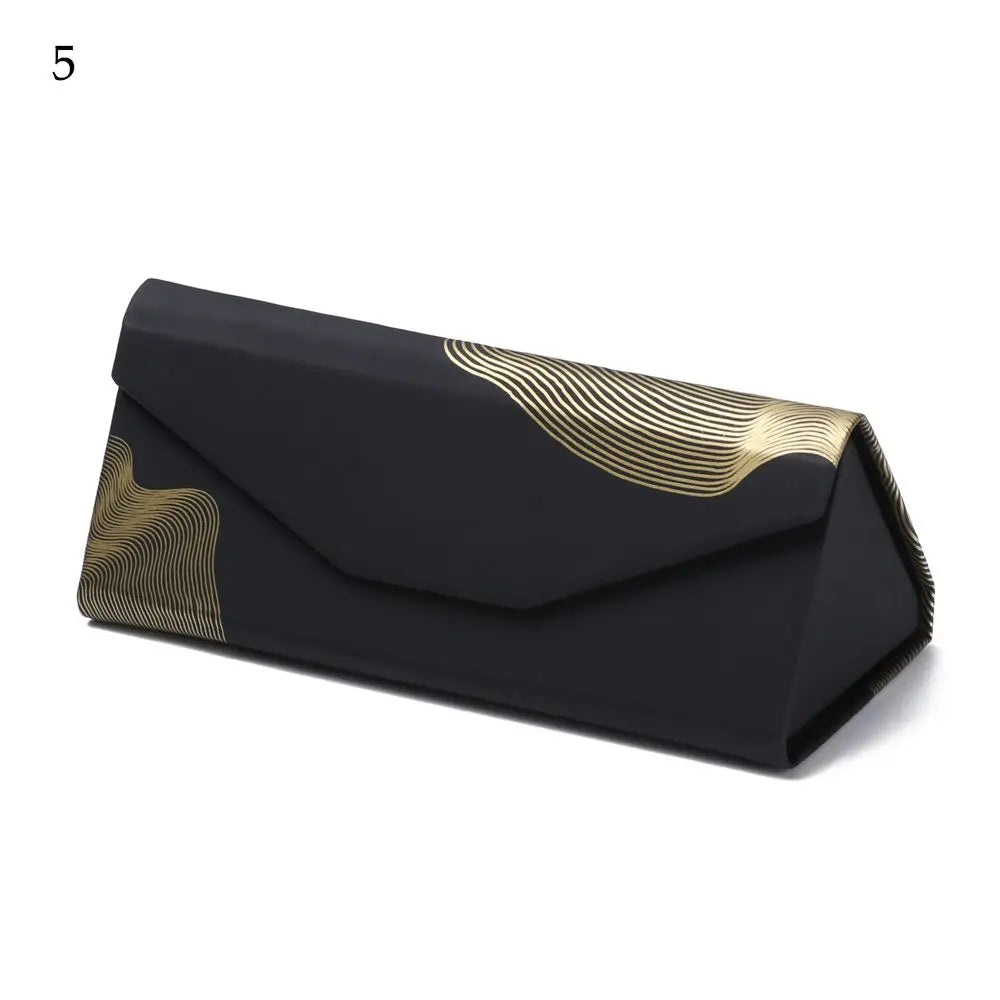 Unisex Folding Black Portable Eyeglasses Case Triangle Glasses Box Sun Glasses Box Eyeglasses Accessories Quake 5