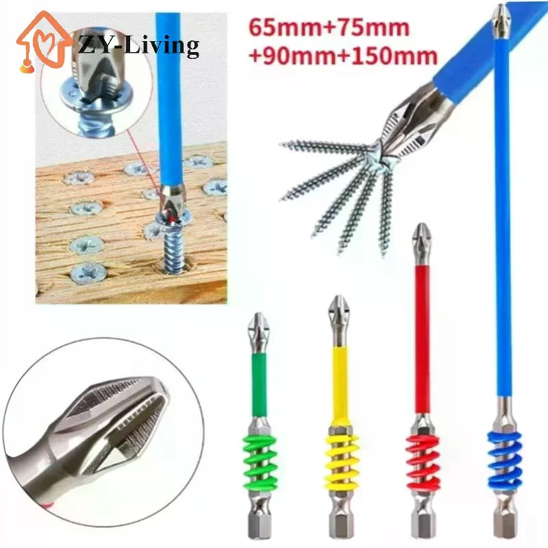 Magnetic Anti Slip High Hardness Screwdriver Bit Set With Multiple Sizes And Storage Case Perfect For Home Repair Woodworking Quake