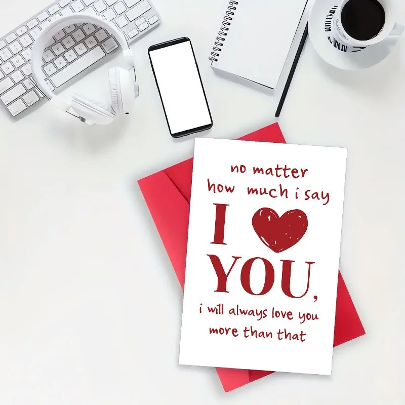 1 set Valentine's Day Greeting Cards Flower Shops Handwritten Flowers Baking Confession Souvenir Cards Instagram Style Quake