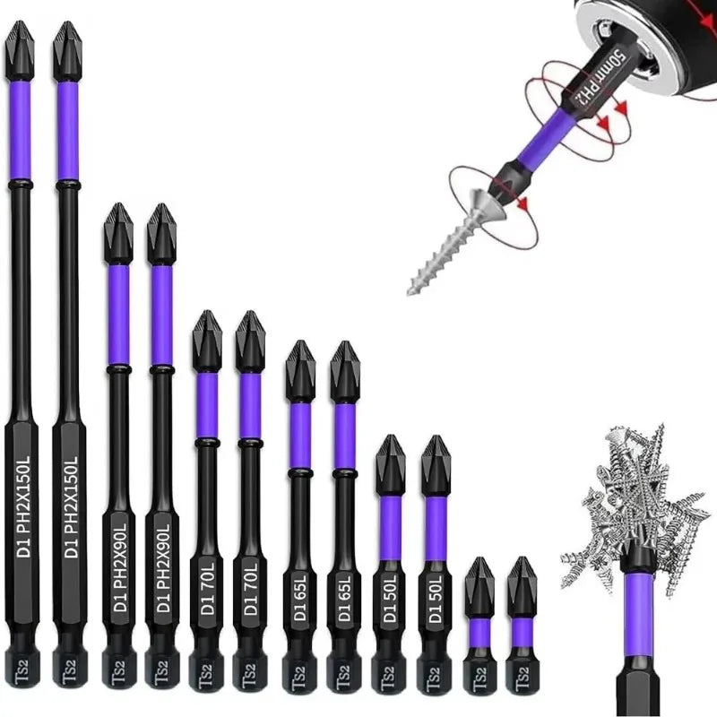 Anti Slip and Shockproof Magnetic Screwdriver Hexagonal Shank Drill Bit Suitable for Power Tools and Maintenance Quake