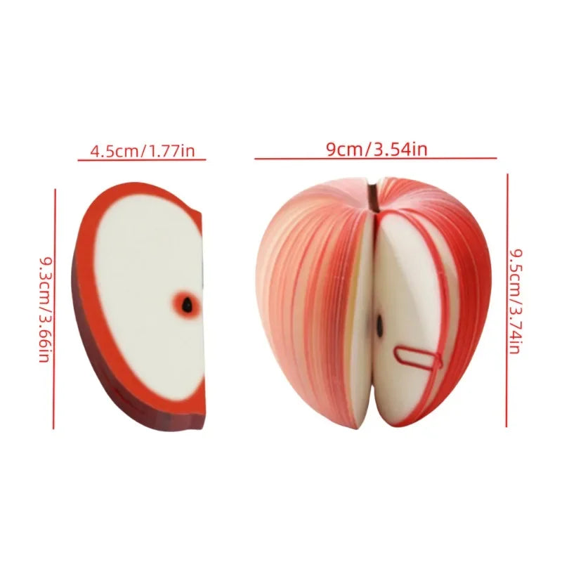 100 Pages Creative Apple Notes DIY Post-it Notes Fruit Post-it Notes School Office Account Stationery Stickers Quake