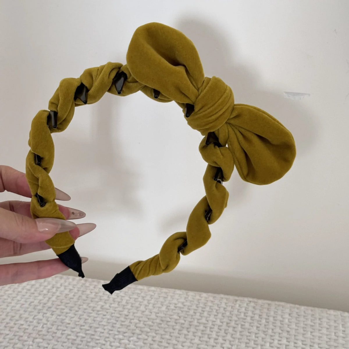 Velvet Bowknot Headbands Red Retro Elegant Hair Hoop Women Girls Hair Bands Korean Fashion New Year Hair Styling Accessories Quake yl