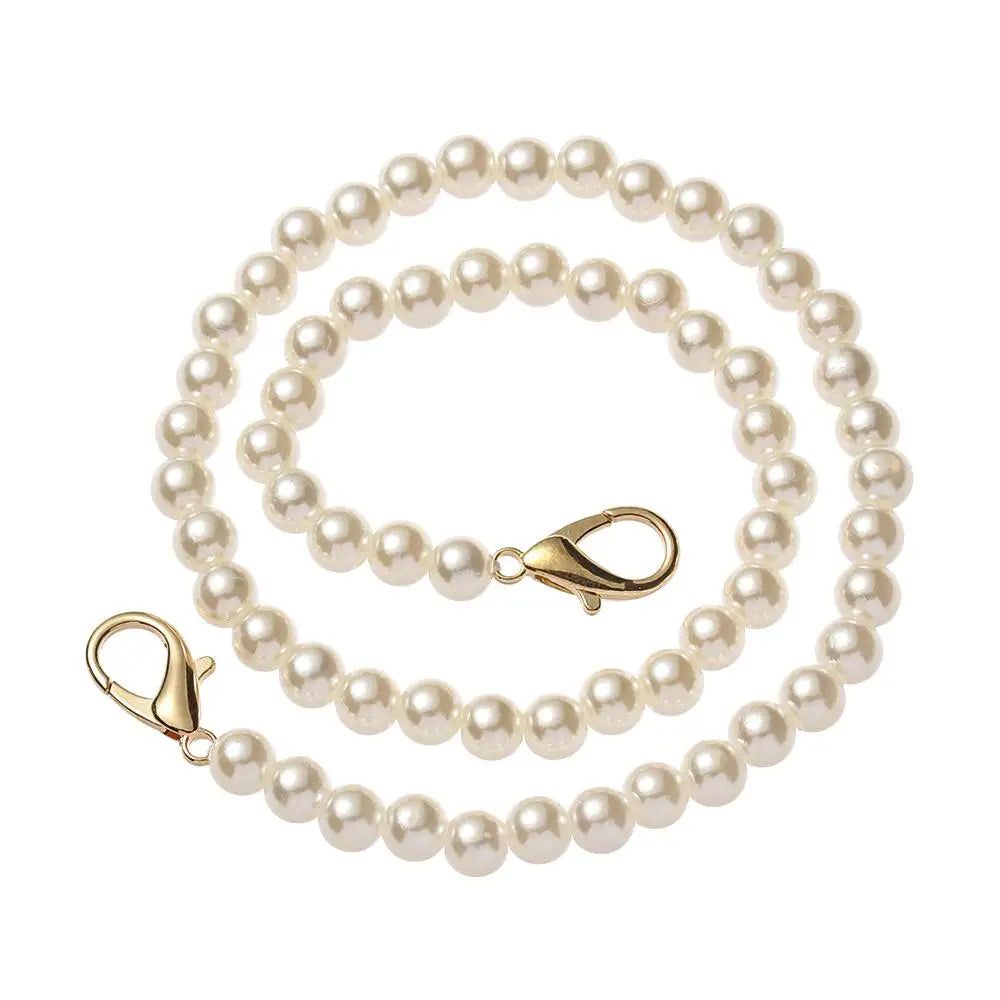 High Quality Pearl Belt Accessories Pearl Strap DIY purse Replacement Long Beaded Chain Bags Handbag Handles Quake 50cm