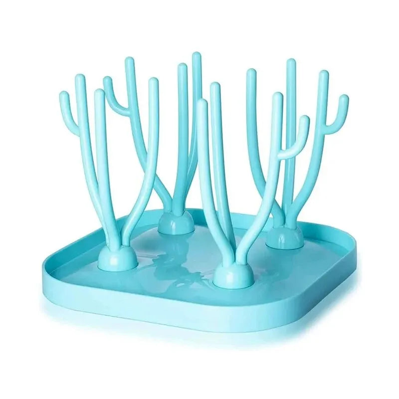 Baby Bottle Dry Rack Multi Functional Removable Pacifiers Teat Cup Cleaning Drainer Drying Drip Water Tray baby accessories Quake B398 Blue
